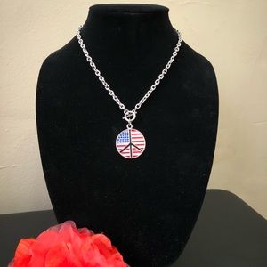 American peace sign necklace